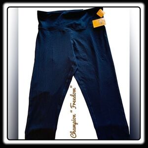 NWT Champion “Freedom” solid black leggings. Size XL.